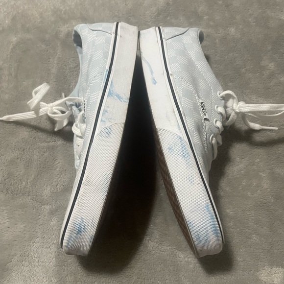Baby blue checkered Vans 9.5 women’s - Picture 2 of 6